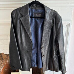 Black leather jacket